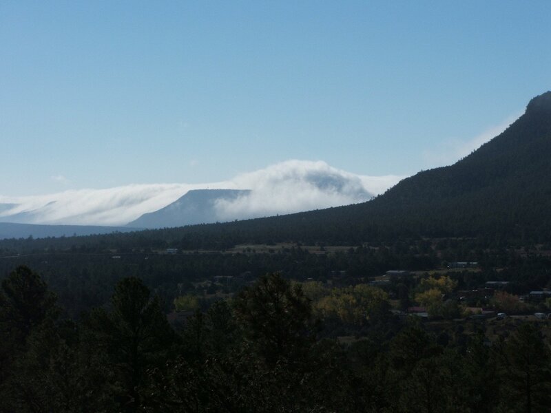 mountain landscape with clouds