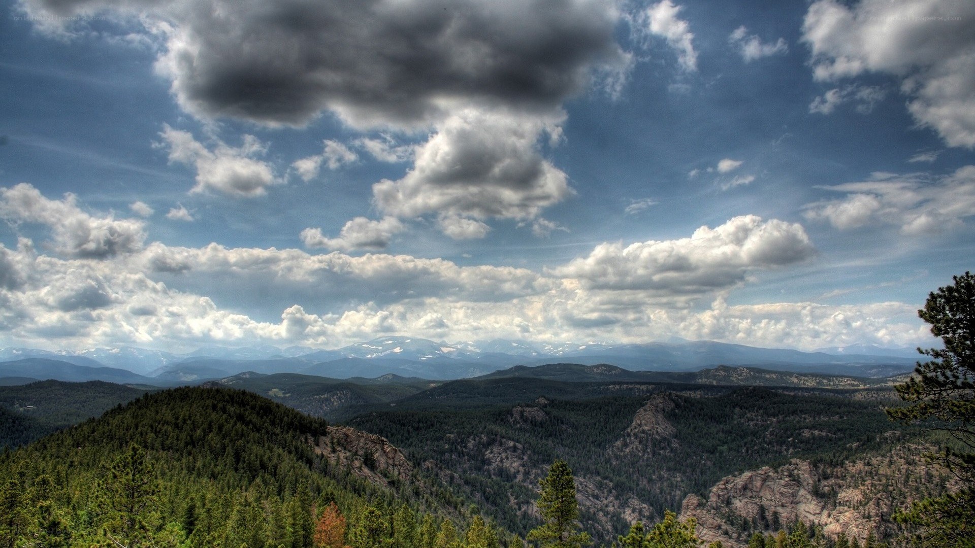 mountain landscape with clouds