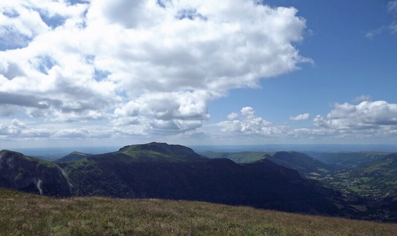 Mountain landscape with clouds