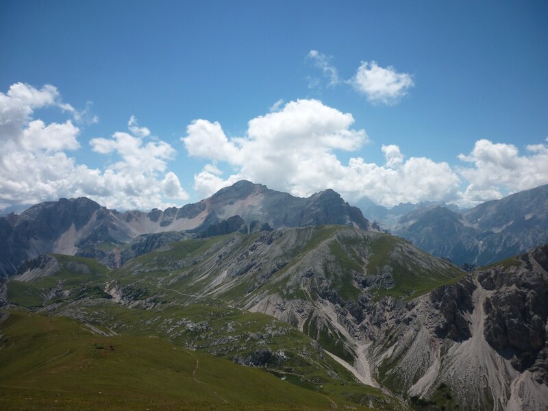 Mountain landscape with clouds