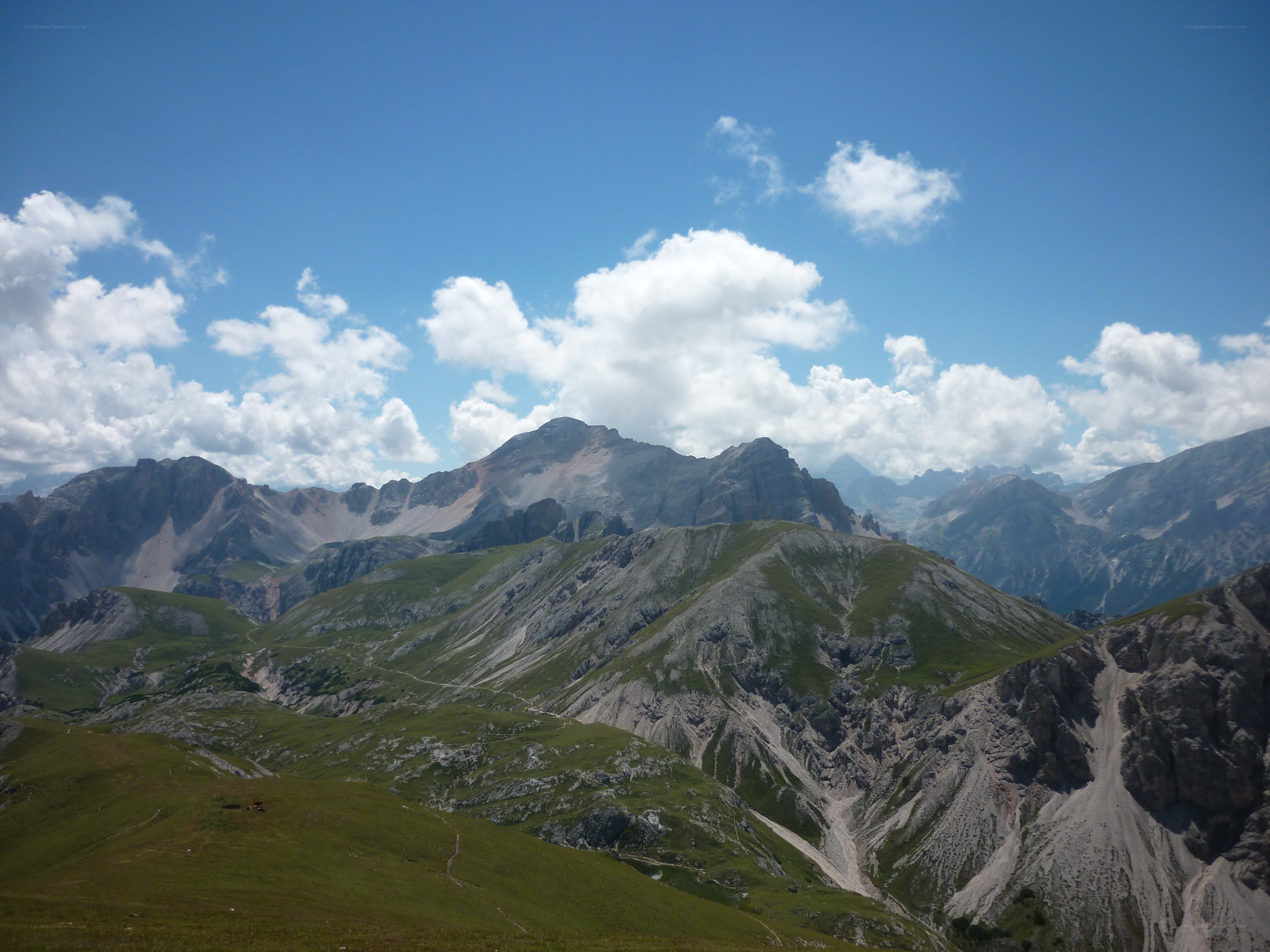 Mountain landscape with clouds