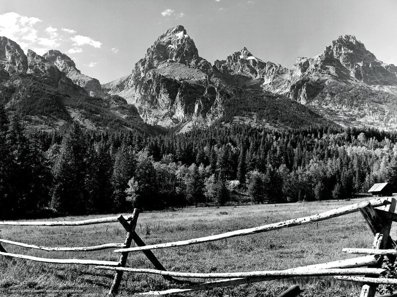Mountain landscape with fence
