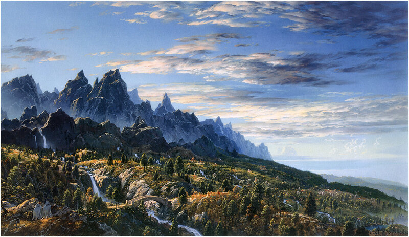 Mountain landscape with forest