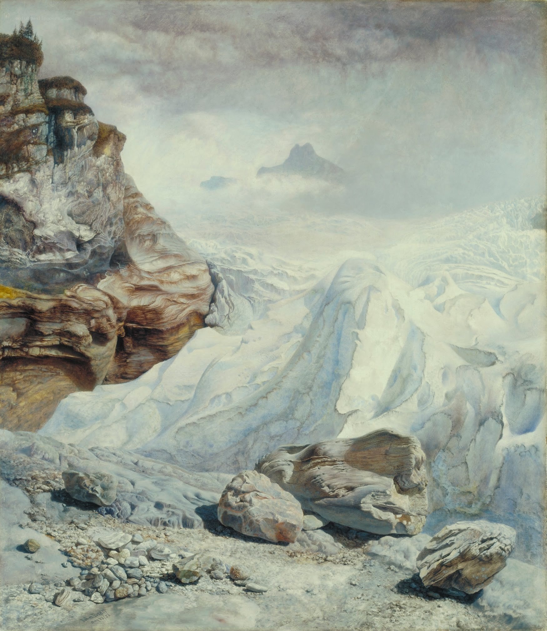 Mountain landscape with glacier