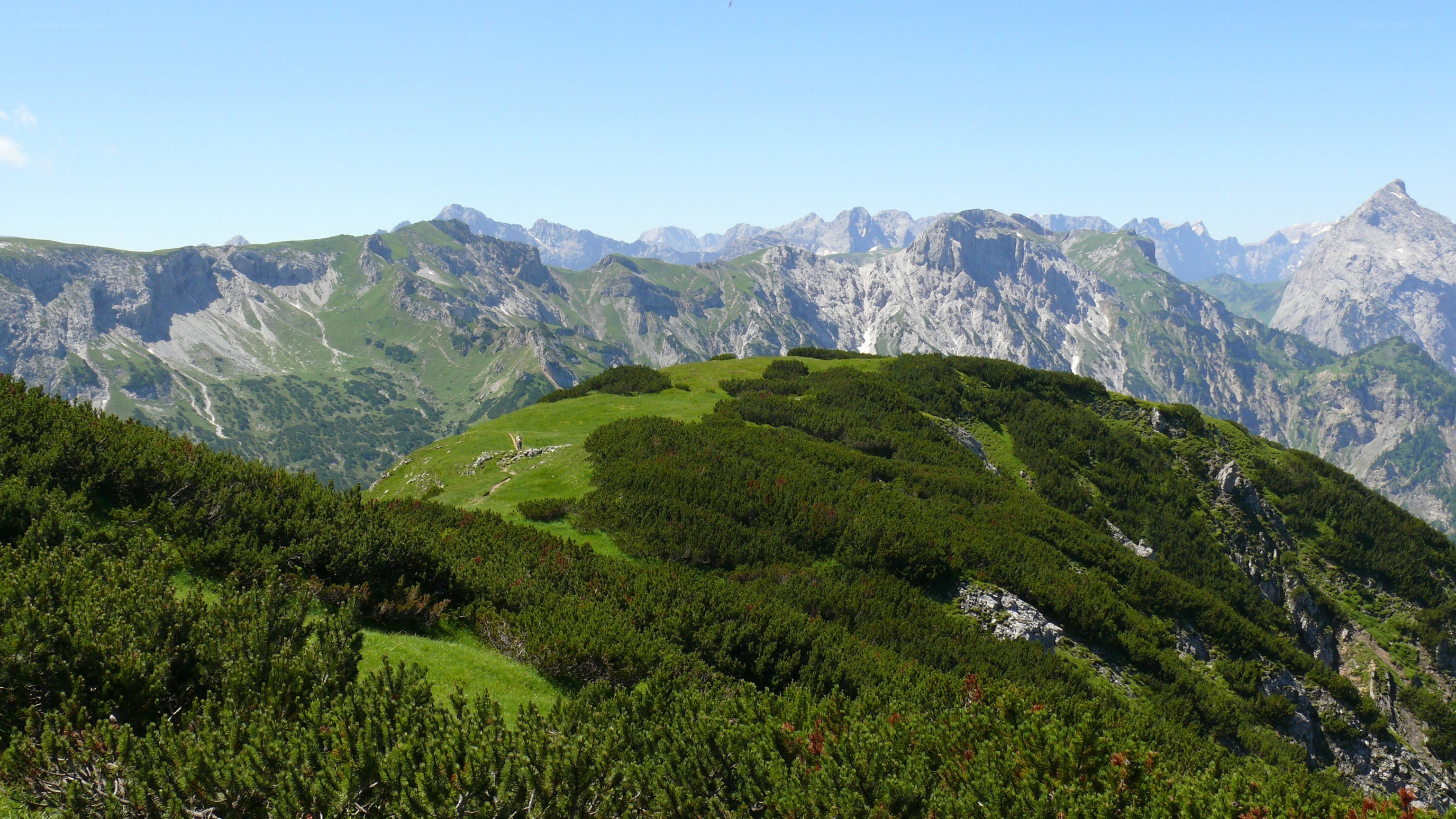 Mountain landscape with green hills