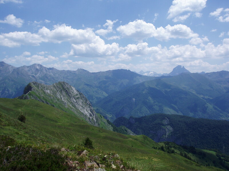 Mountain landscape with green hills
