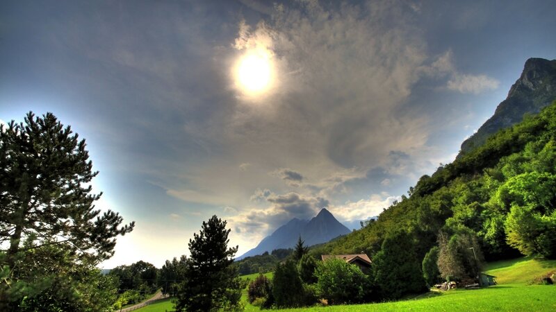 Mountain Landscape with House