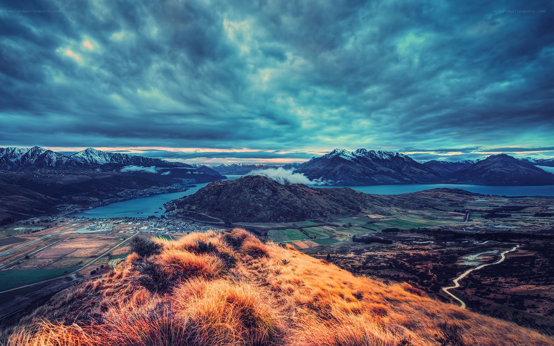 Mountain landscape with lake