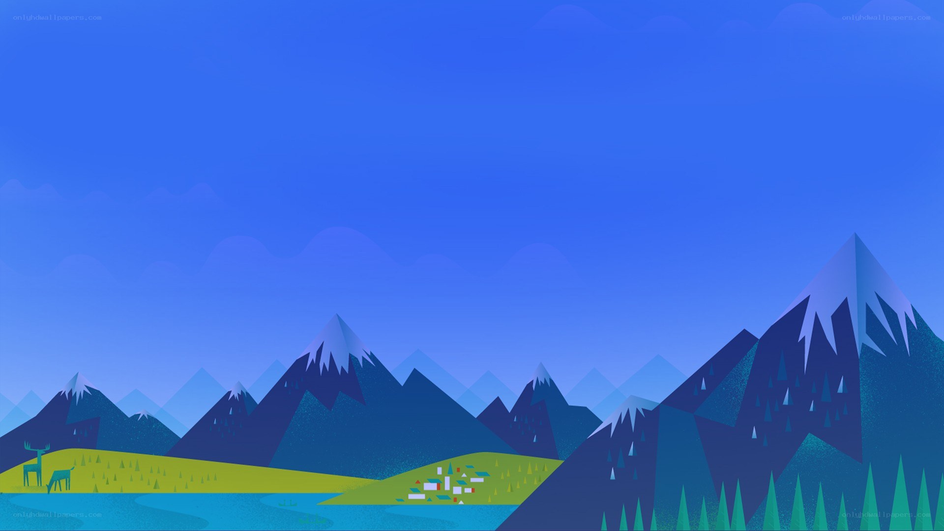 mountain landscape with lake