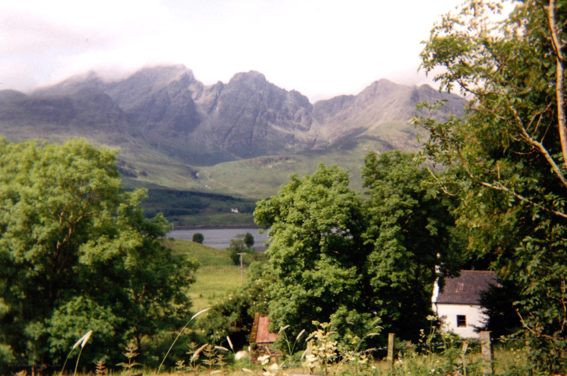 mountain landscape with lake