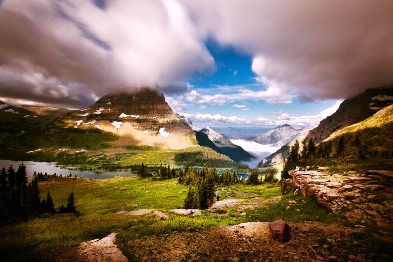 Mountain landscape with lake
