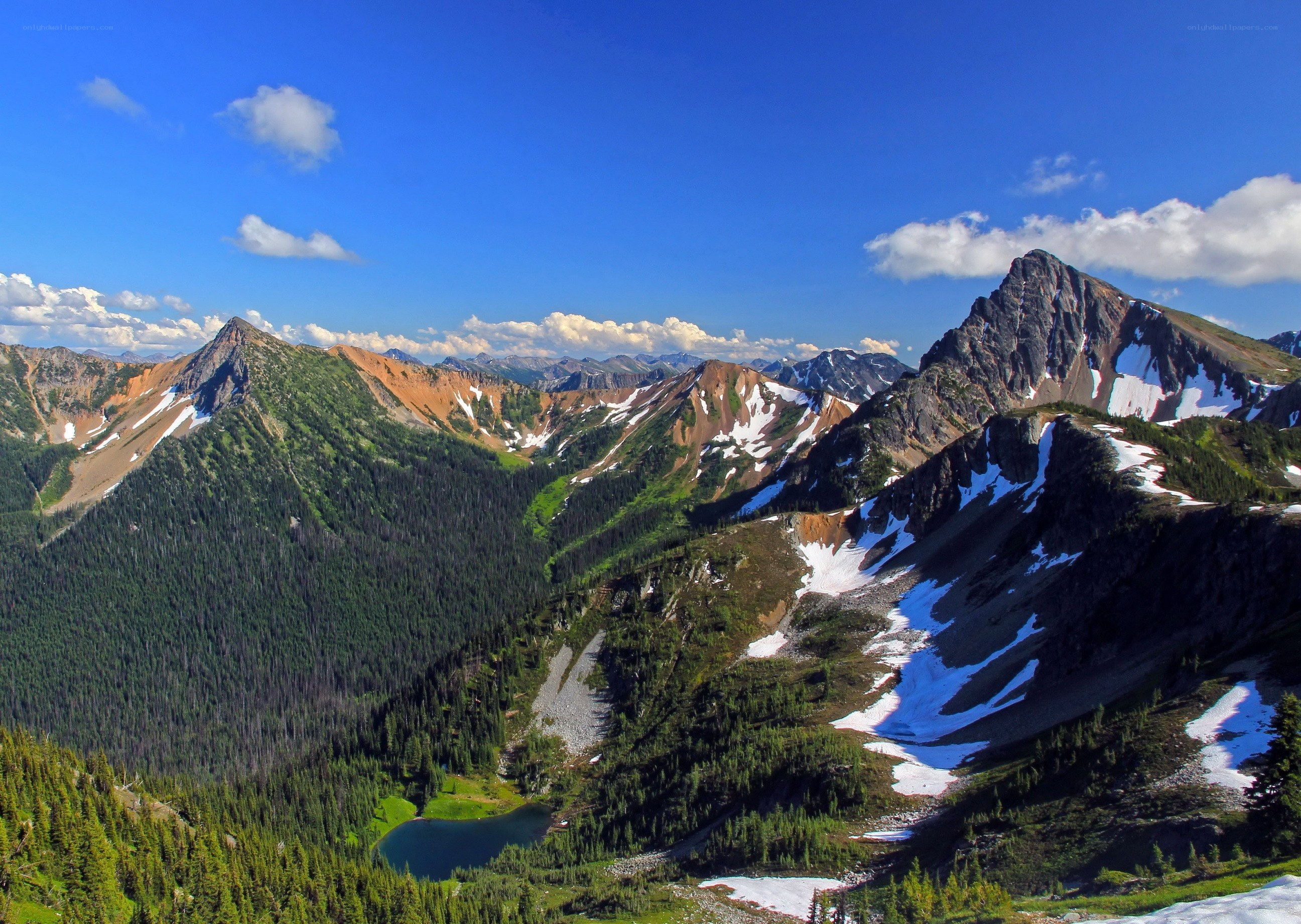 Mountain landscape with lake