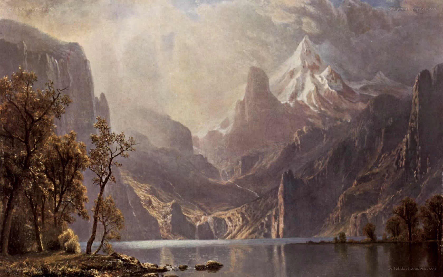 Mountain landscape with lake