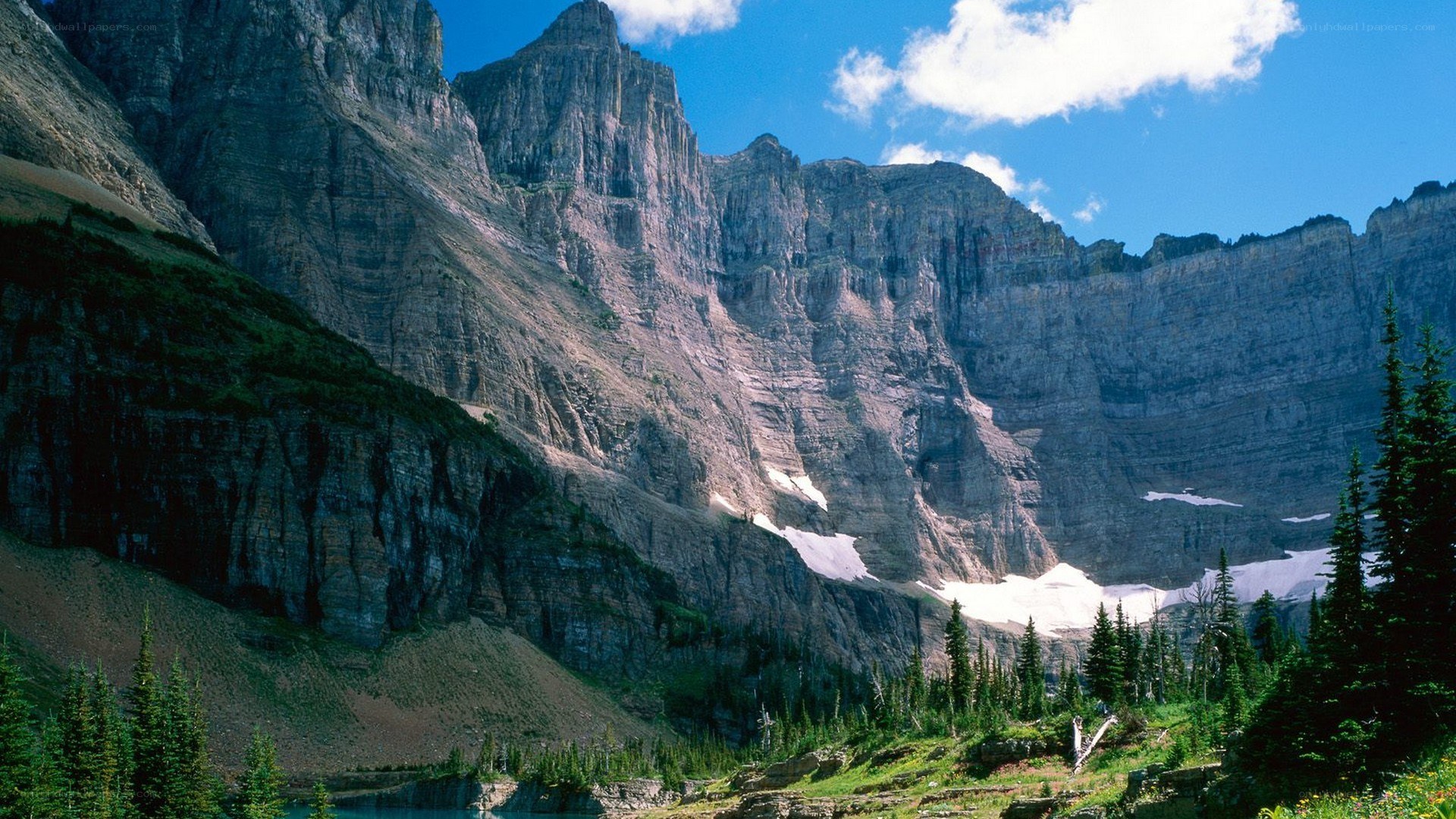 mountain landscape with lake
