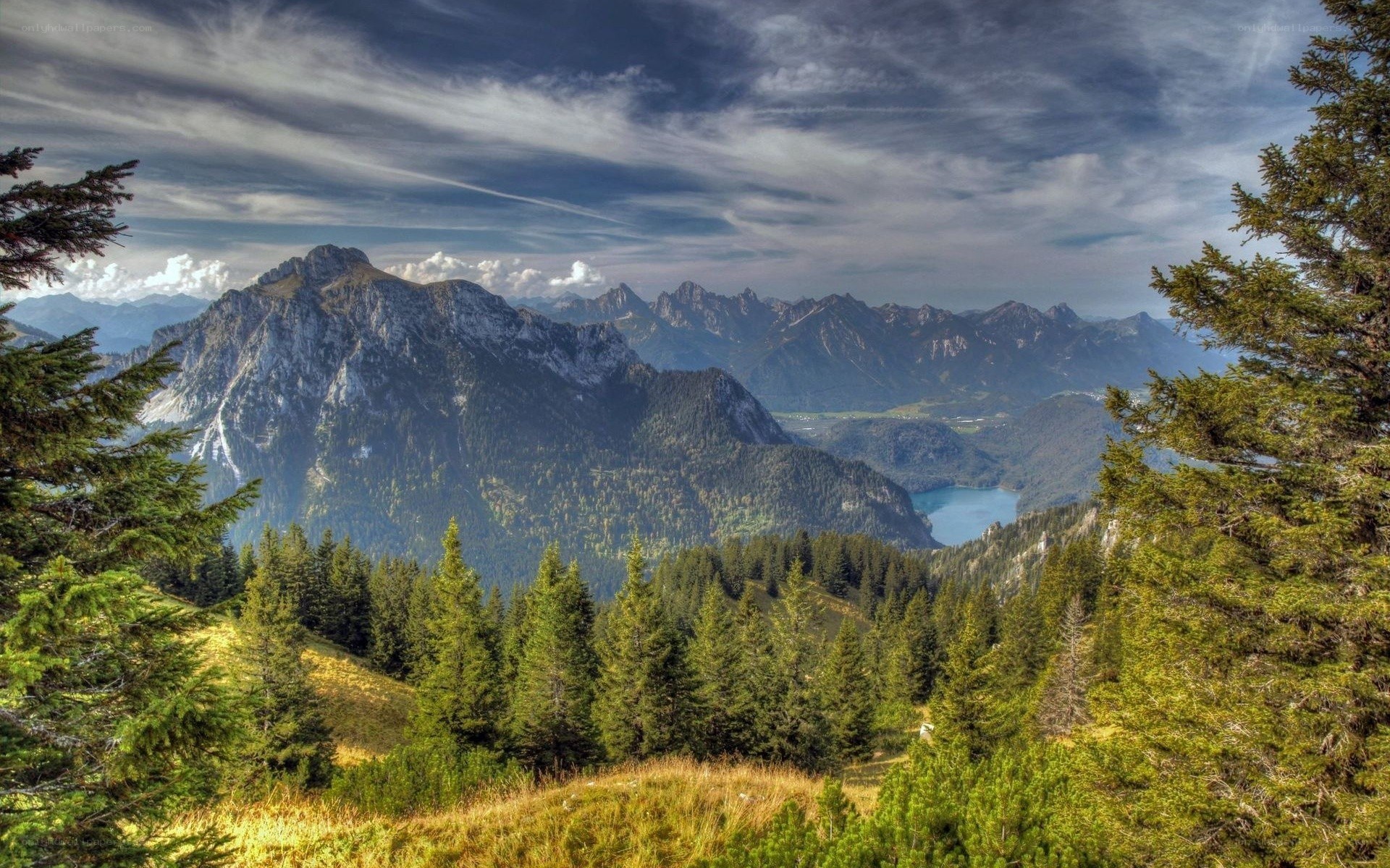 Mountain landscape with lake