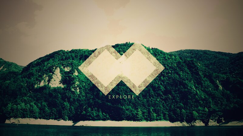 Mountain Landscape with Lake — Green, Serene