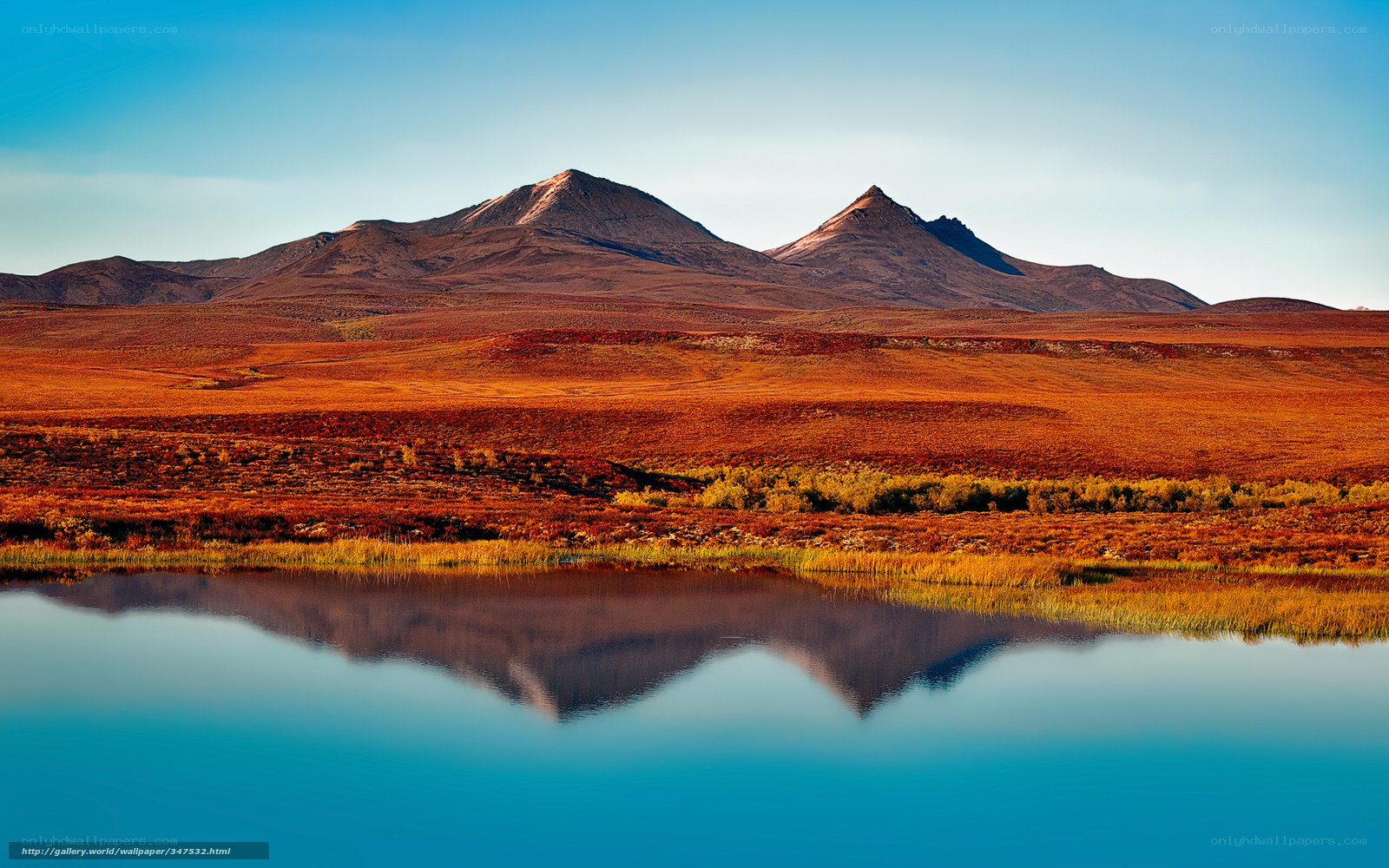 Mountain landscape with lake reflection