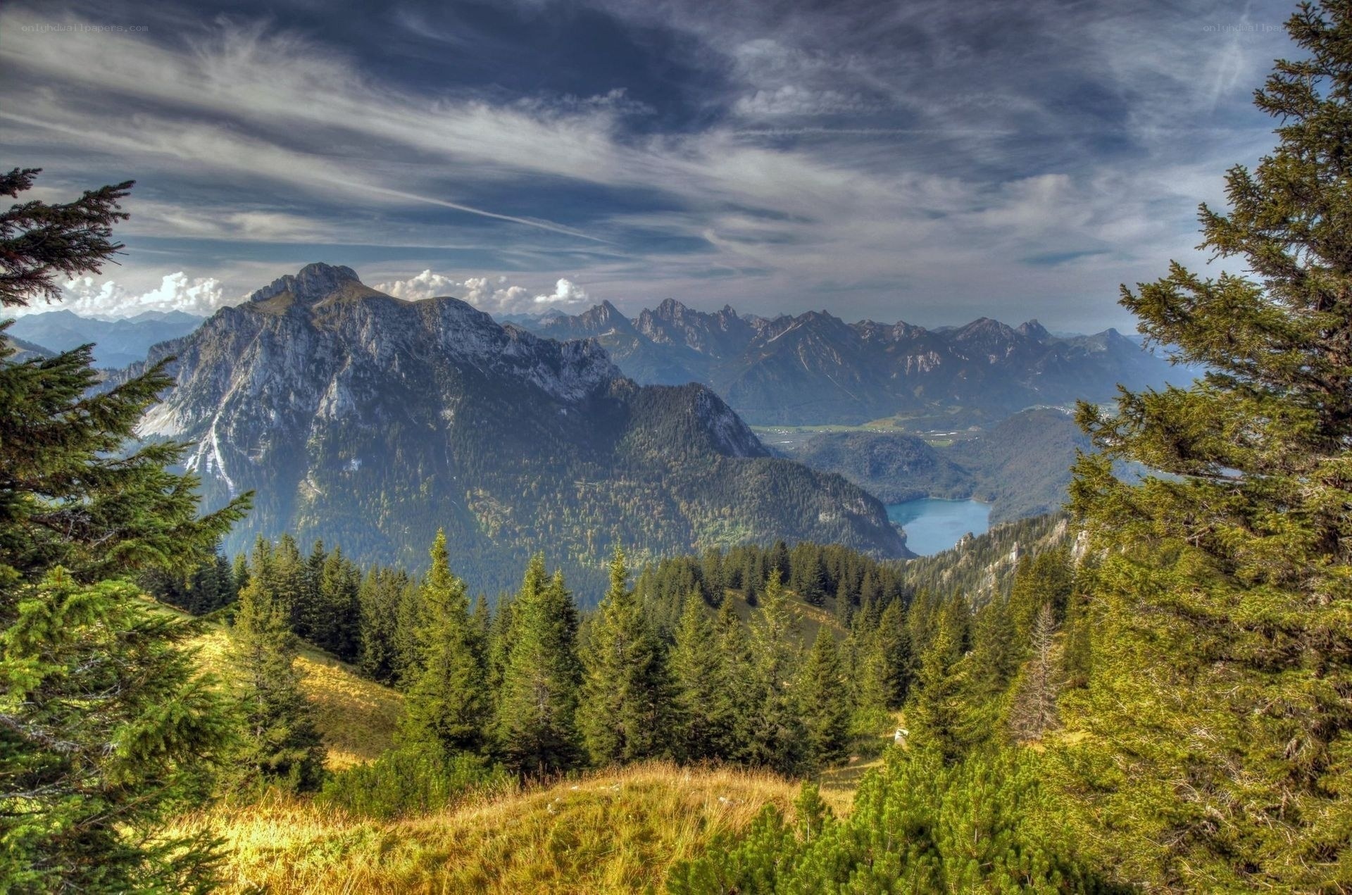 Mountain landscape with lake