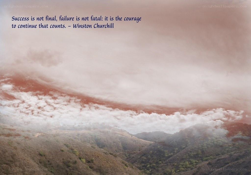 mountain landscape with quote