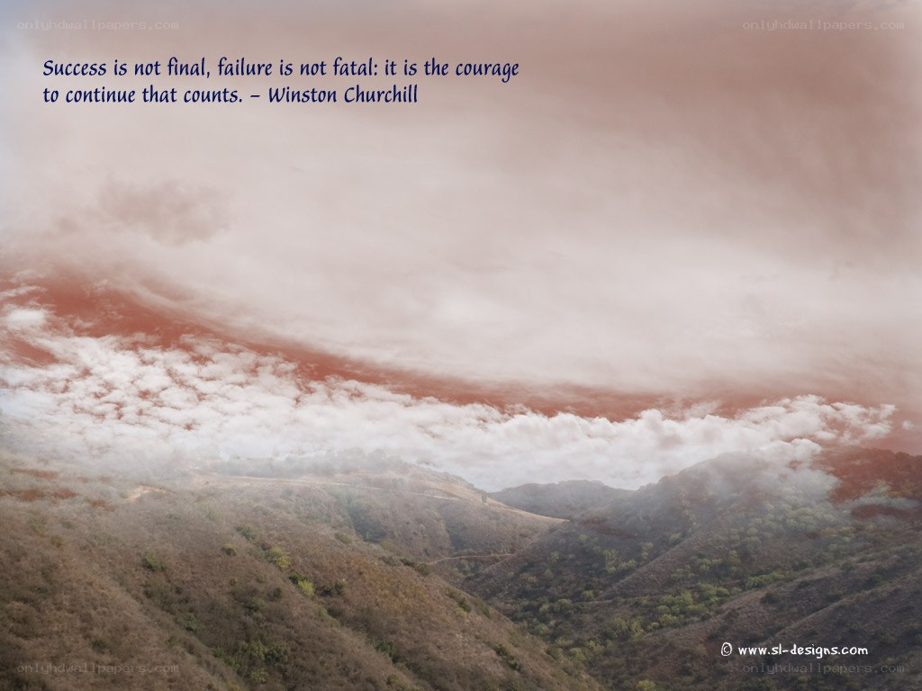 mountain landscape with quote