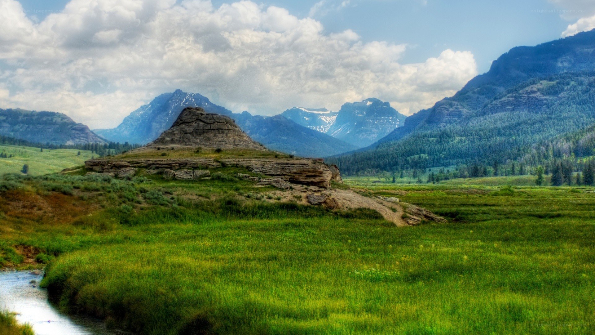 Mountain landscape with river