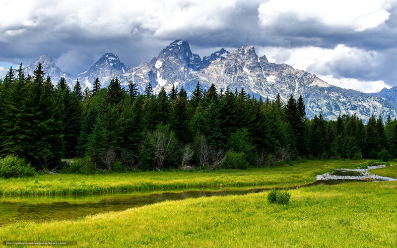 Mountain landscape with river