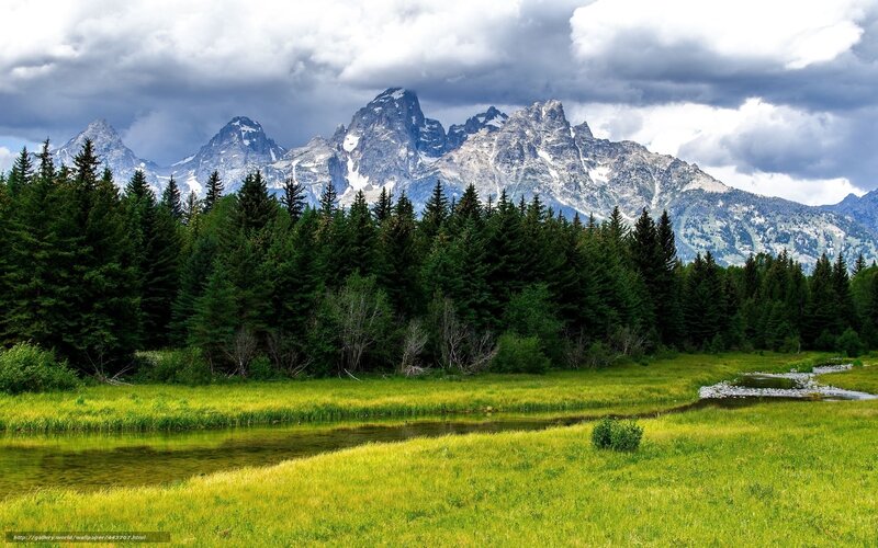 Mountain landscape with river