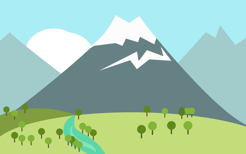Mountain landscape with river