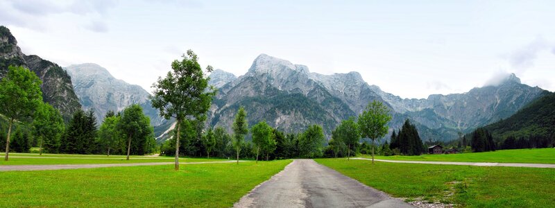 Mountain Landscape with Road — Green