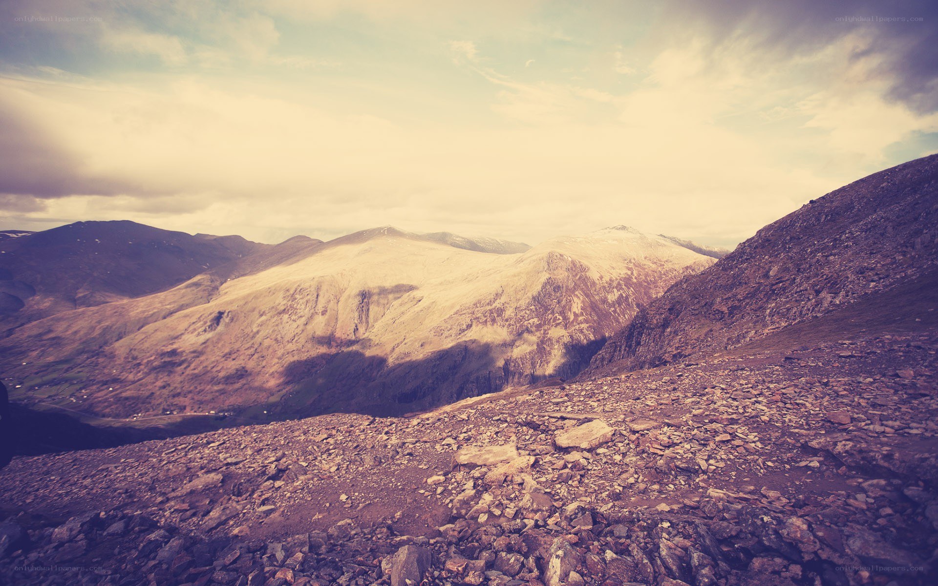mountain landscape with rocky terrain