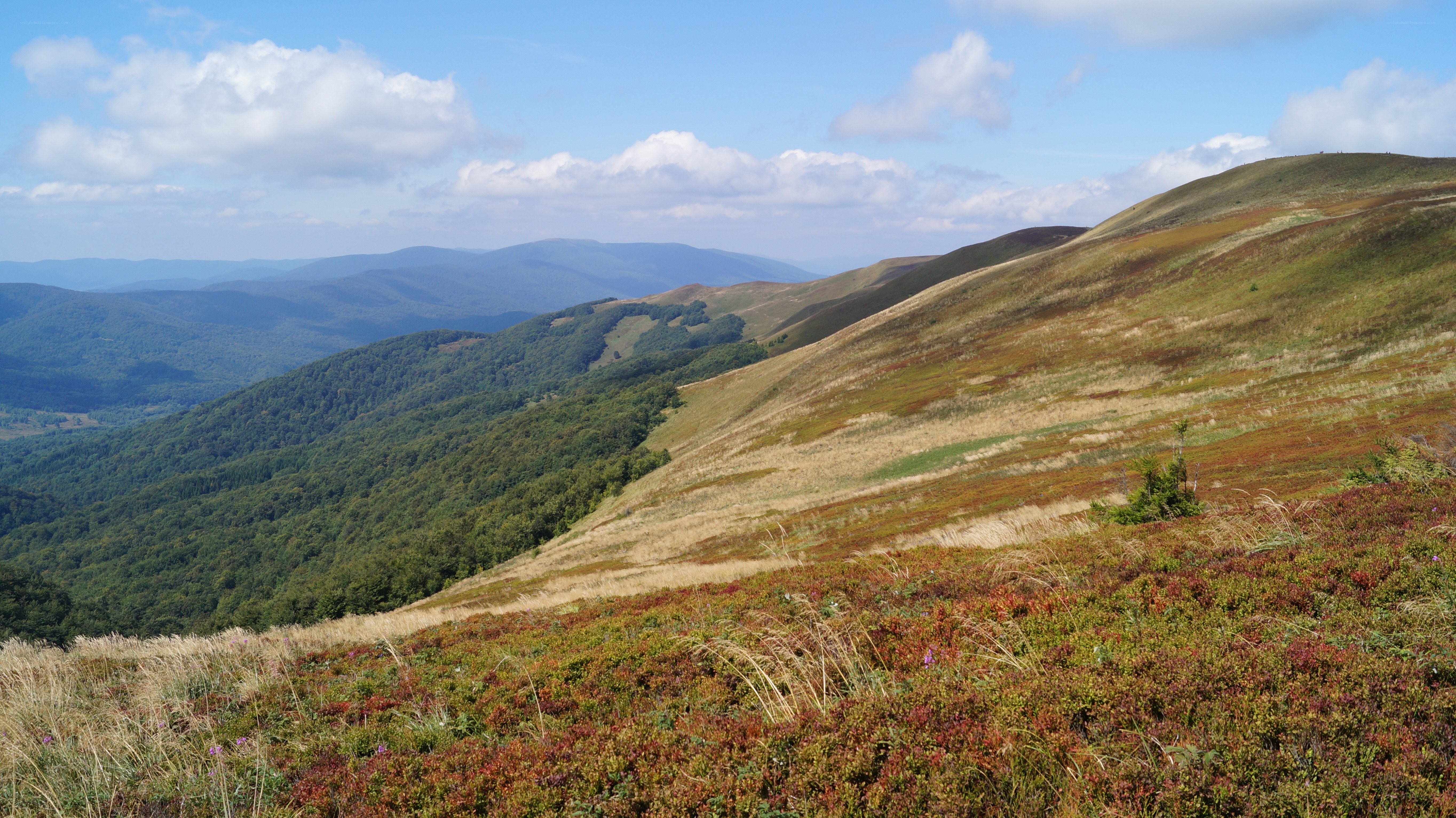 Mountain landscape with rolling hills