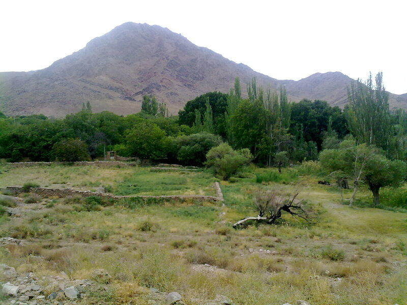 Mountain landscape with ruins