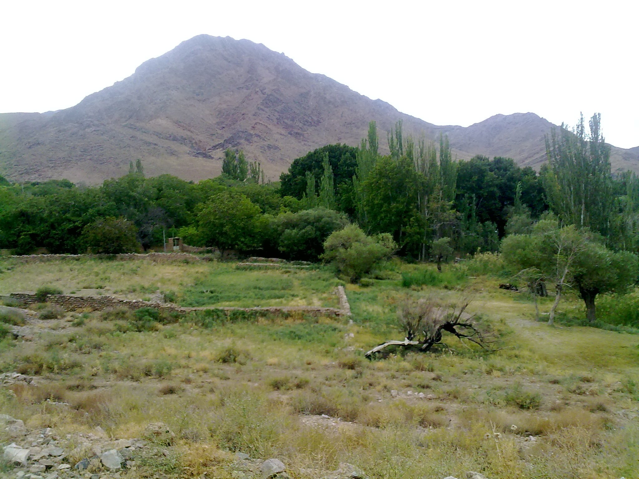 Mountain landscape with ruins