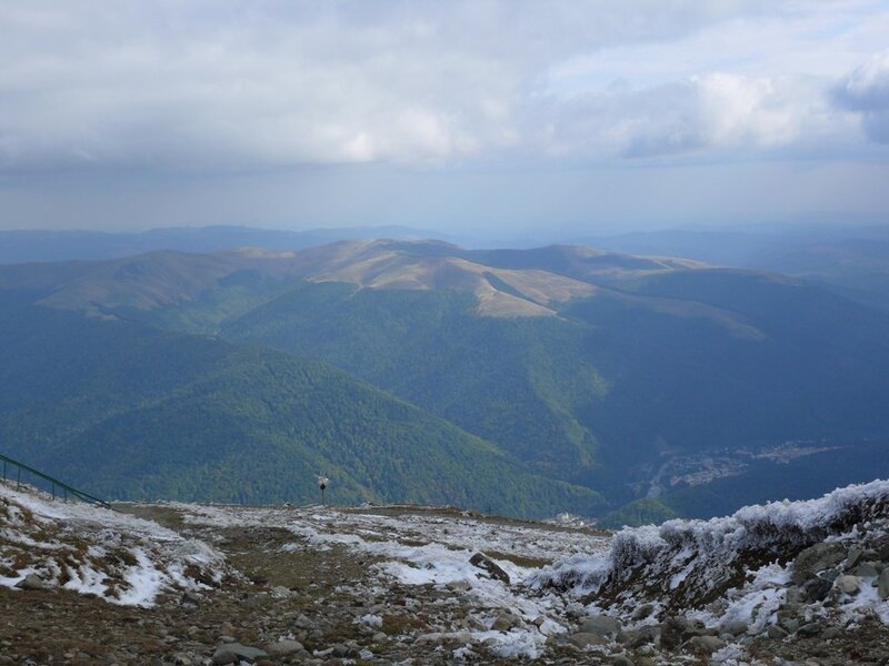 mountain landscape with snow