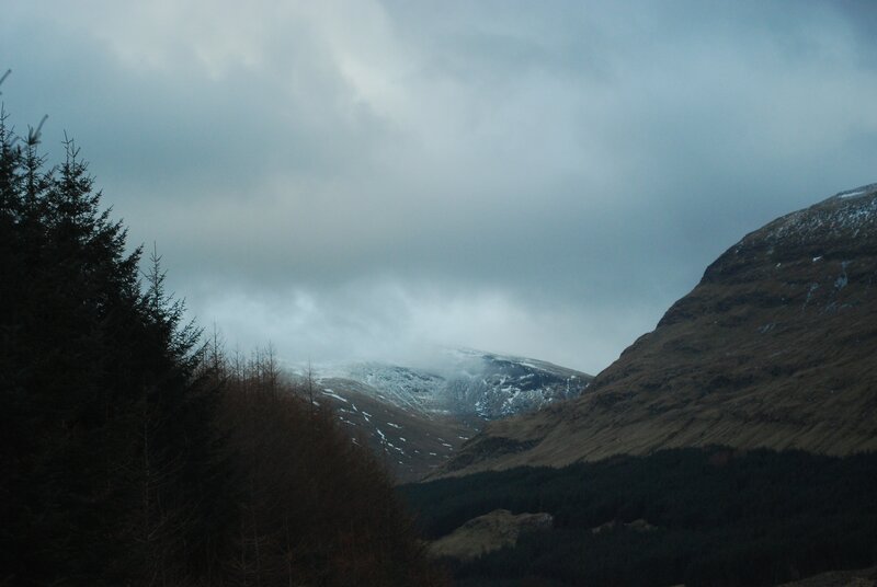 mountain landscape with snow