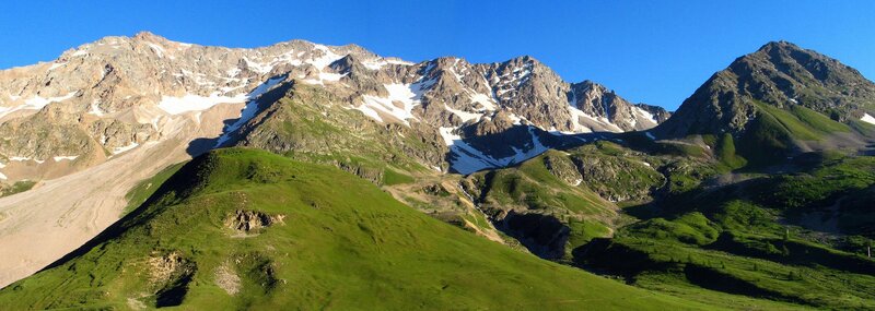 Mountain landscape with snow