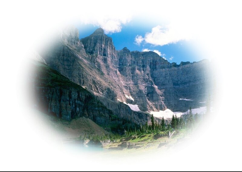 mountain landscape with snow