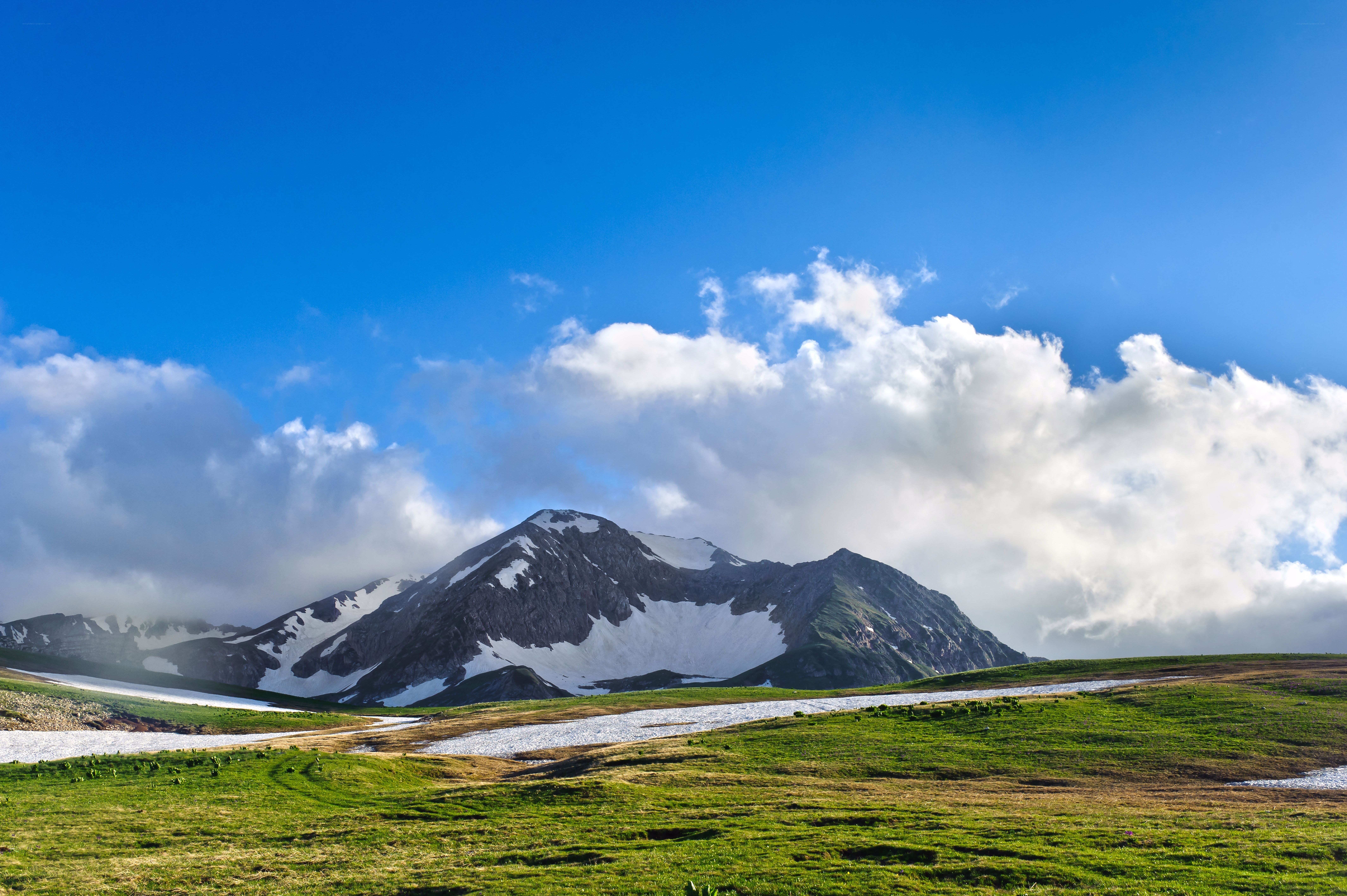 Mountain landscape with snow