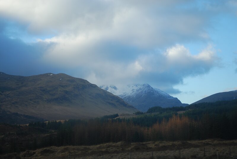 mountain landscape with snow