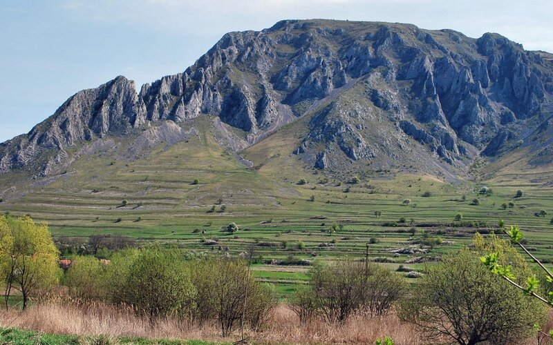 Mountain landscape with terraced fields