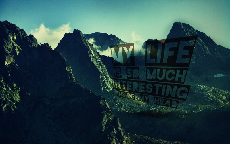 mountain landscape with text overlay