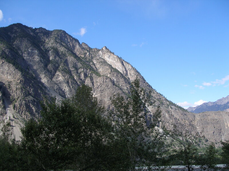 Mountain landscape with trees