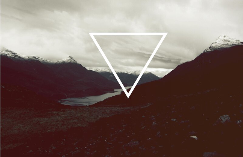 mountain landscape with triangle