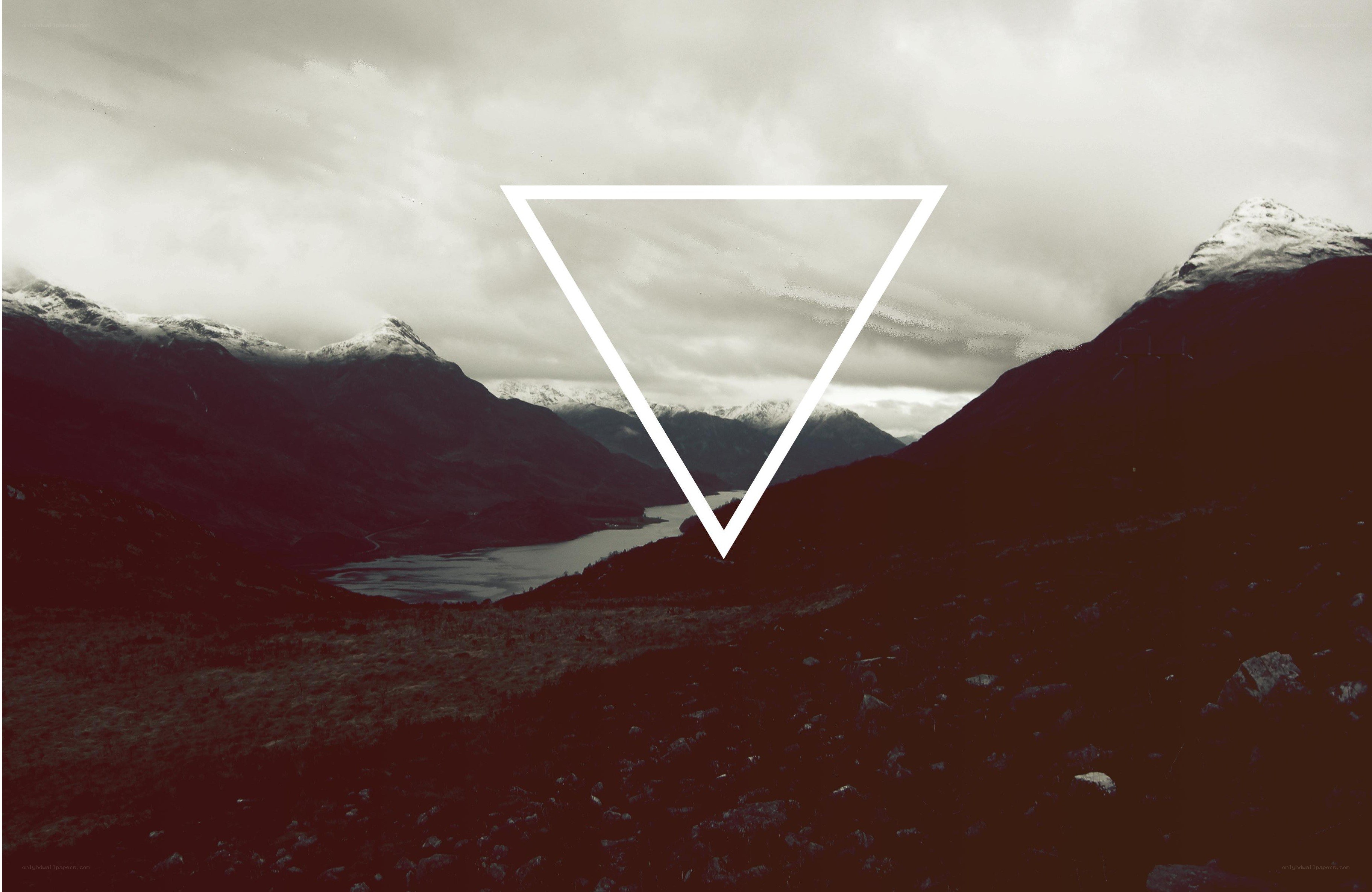 mountain landscape with triangle