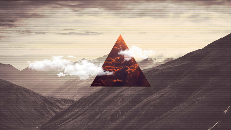 Mountain Landscape with Triangle — Brown