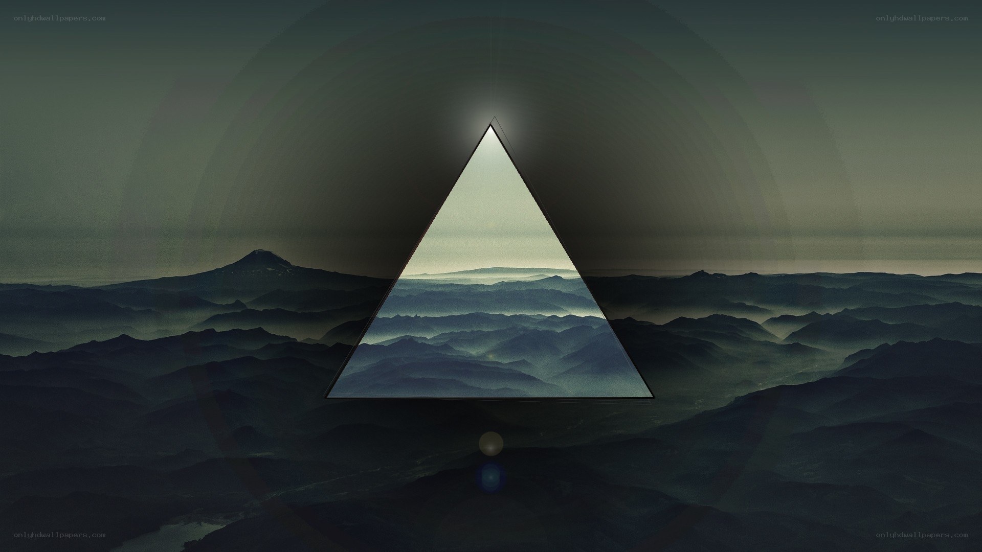 mountain landscape with triangle