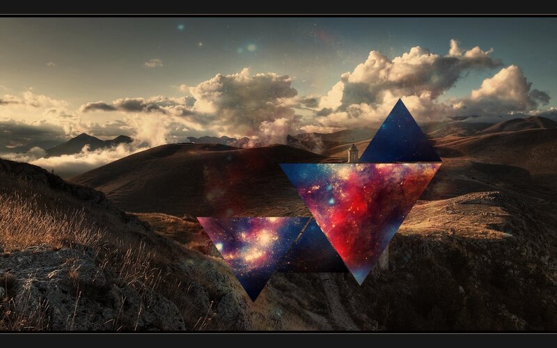 Mountain Landscape with Triangles