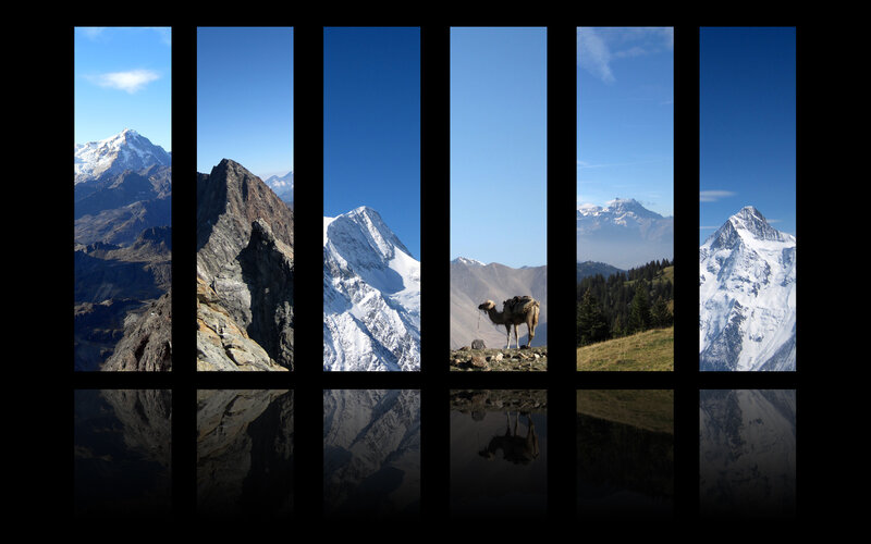 mountain landscapes collage