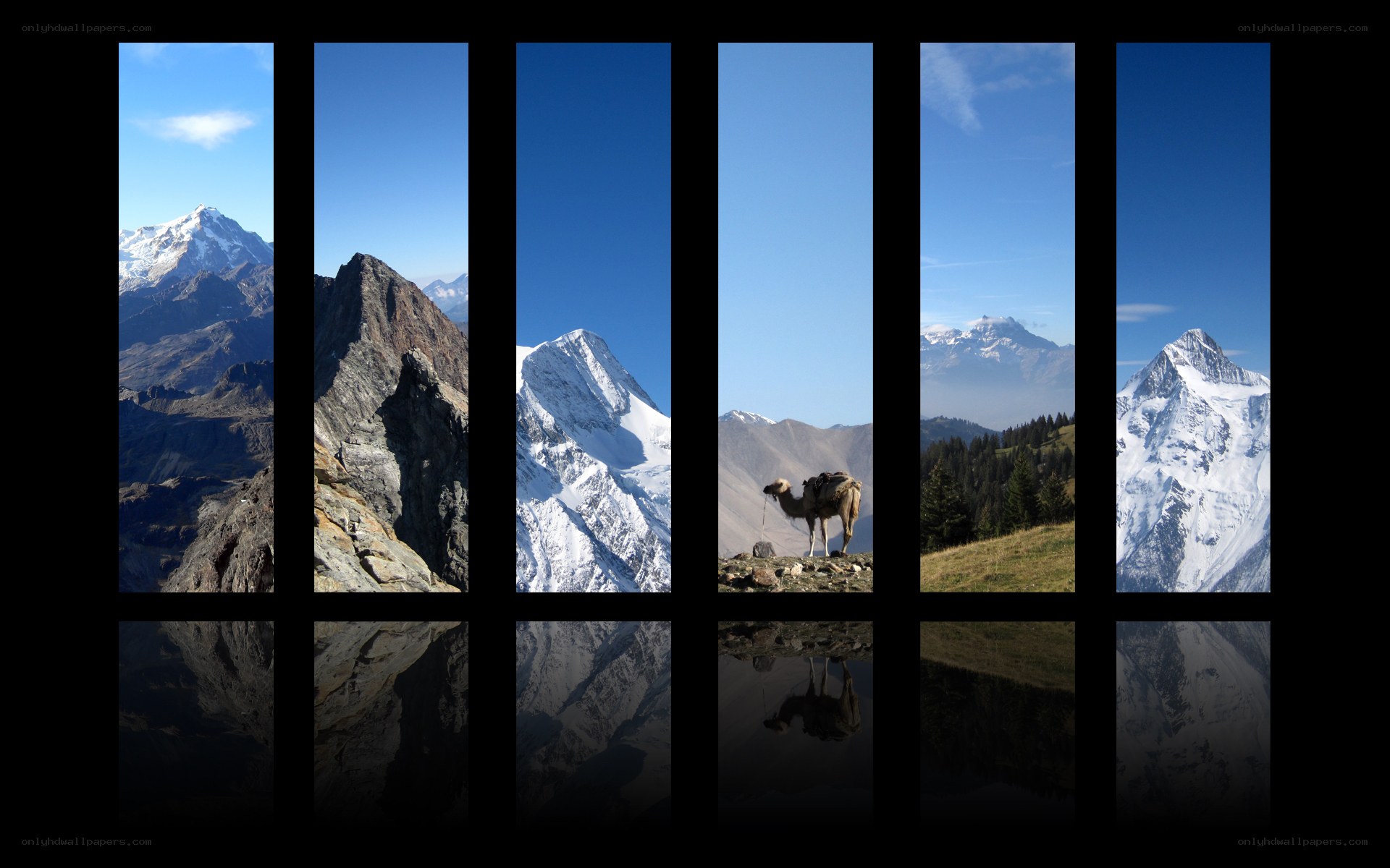 mountain landscapes collage