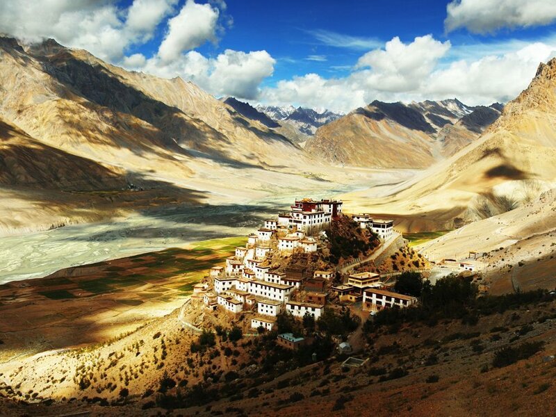 mountain monastery in himalayas